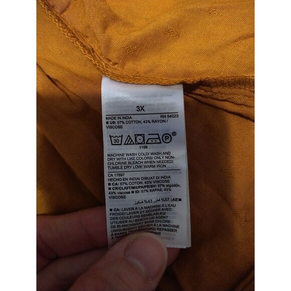 Old Navy  Ruffled Maxi Peasant Dress 3x Mustard Boho  Cottage Core - Picture 9 of 9